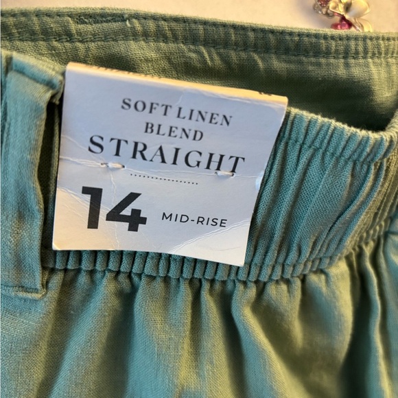 Lane Bryant Elegant Sage Mid Rise Wide-Leg Pants - Picture 3 of 7